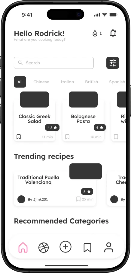 Wireframe screen