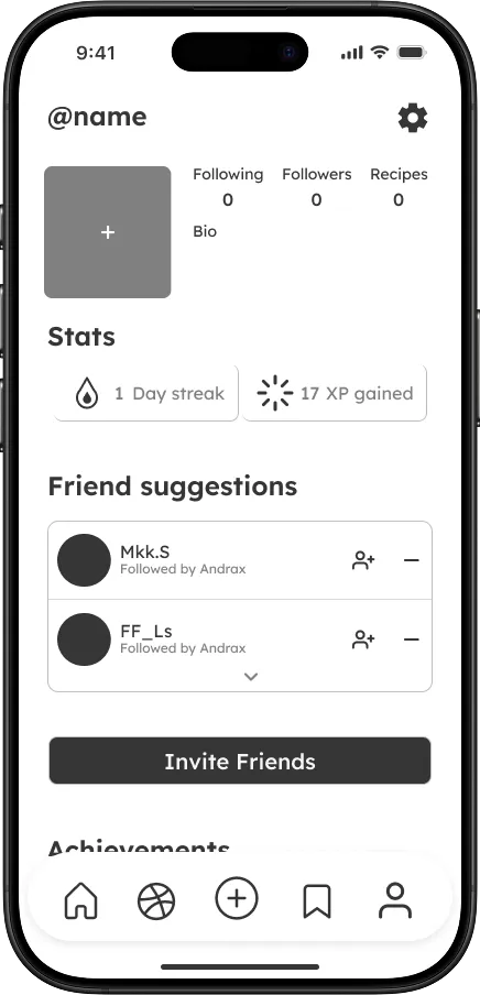 Wireframe screen
