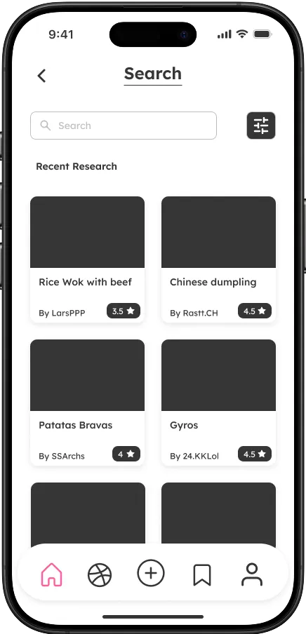 Wireframe screen