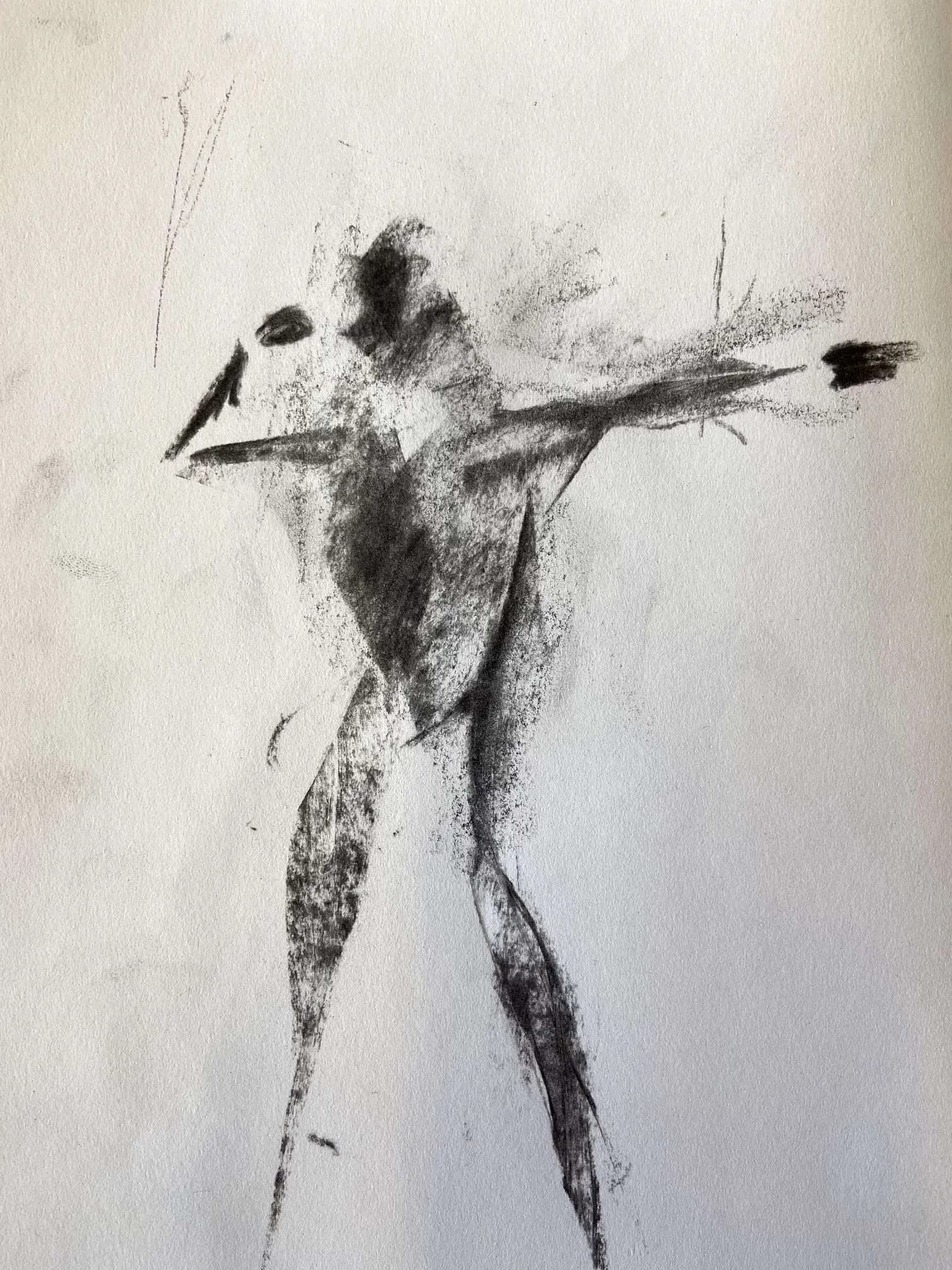 Charcoal figure study