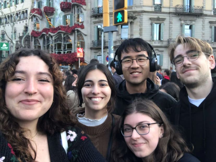 David with friends in Barcelona