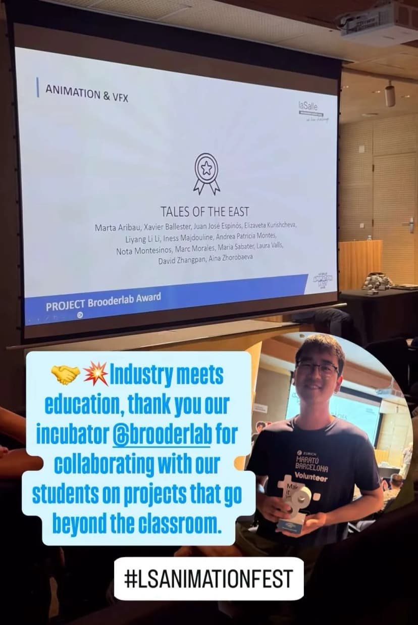 David winning the Brooderlab Award