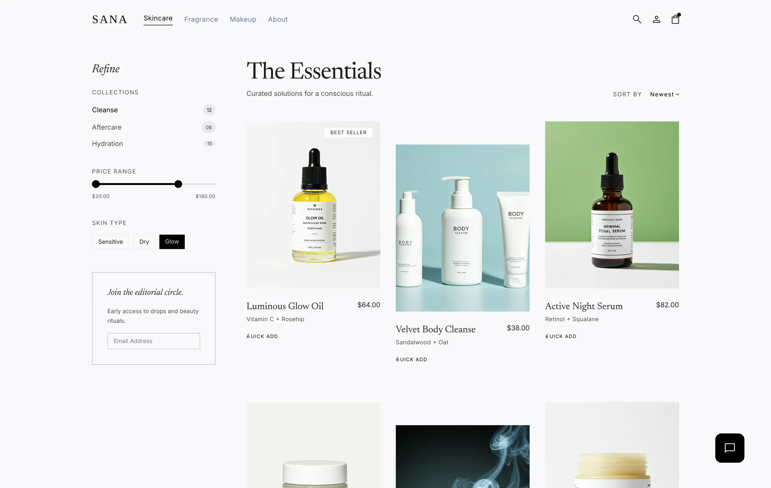 Personalized grid - filtered to your profile